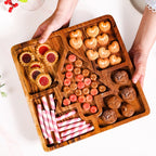 Christmas Tree Acacia Wood Serving Platter 30x30cm