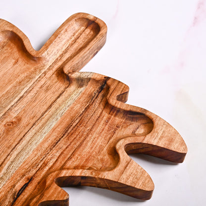 Christmas Tree Sustainable Large Wooden Platter