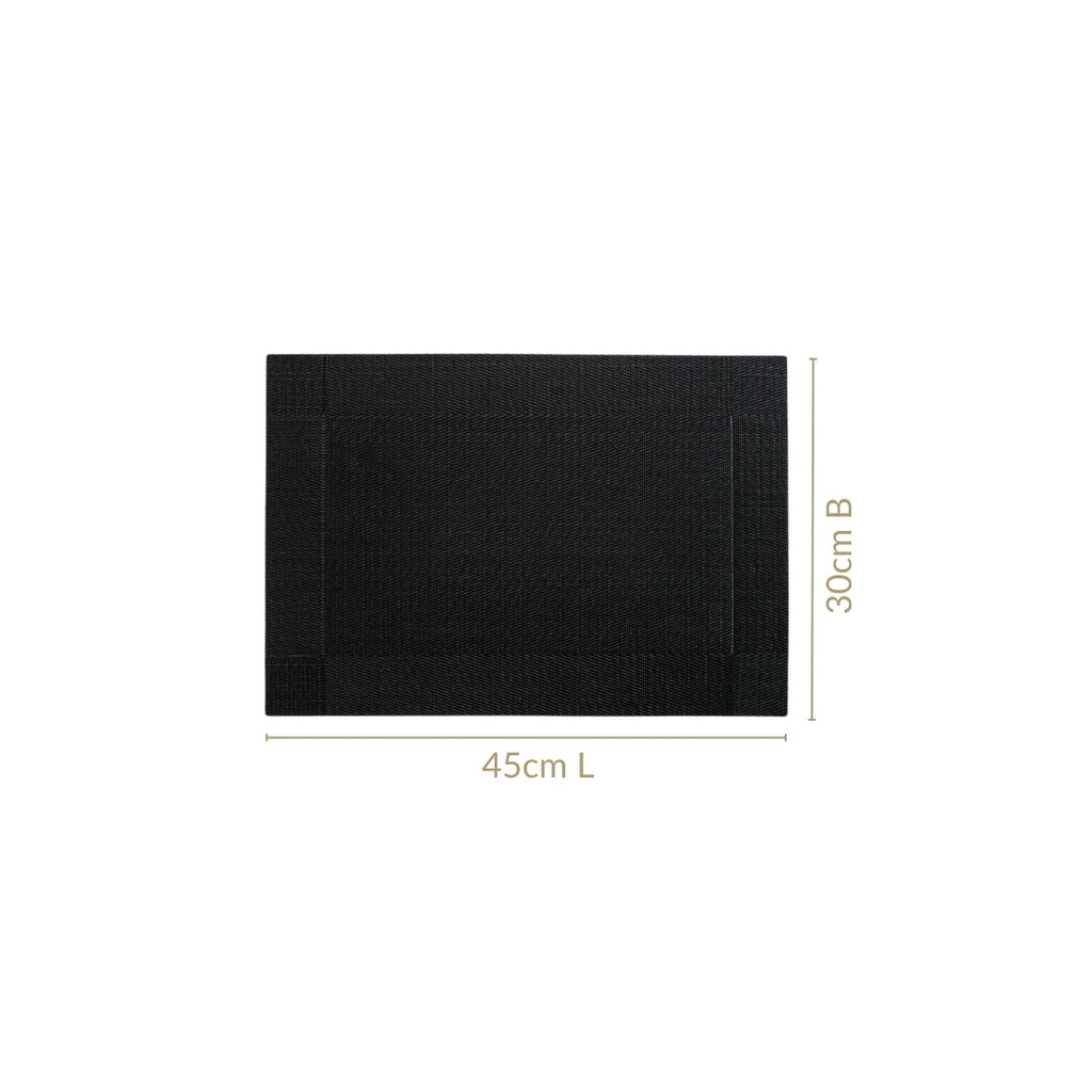 Classic Black Table Mat Set Of 6