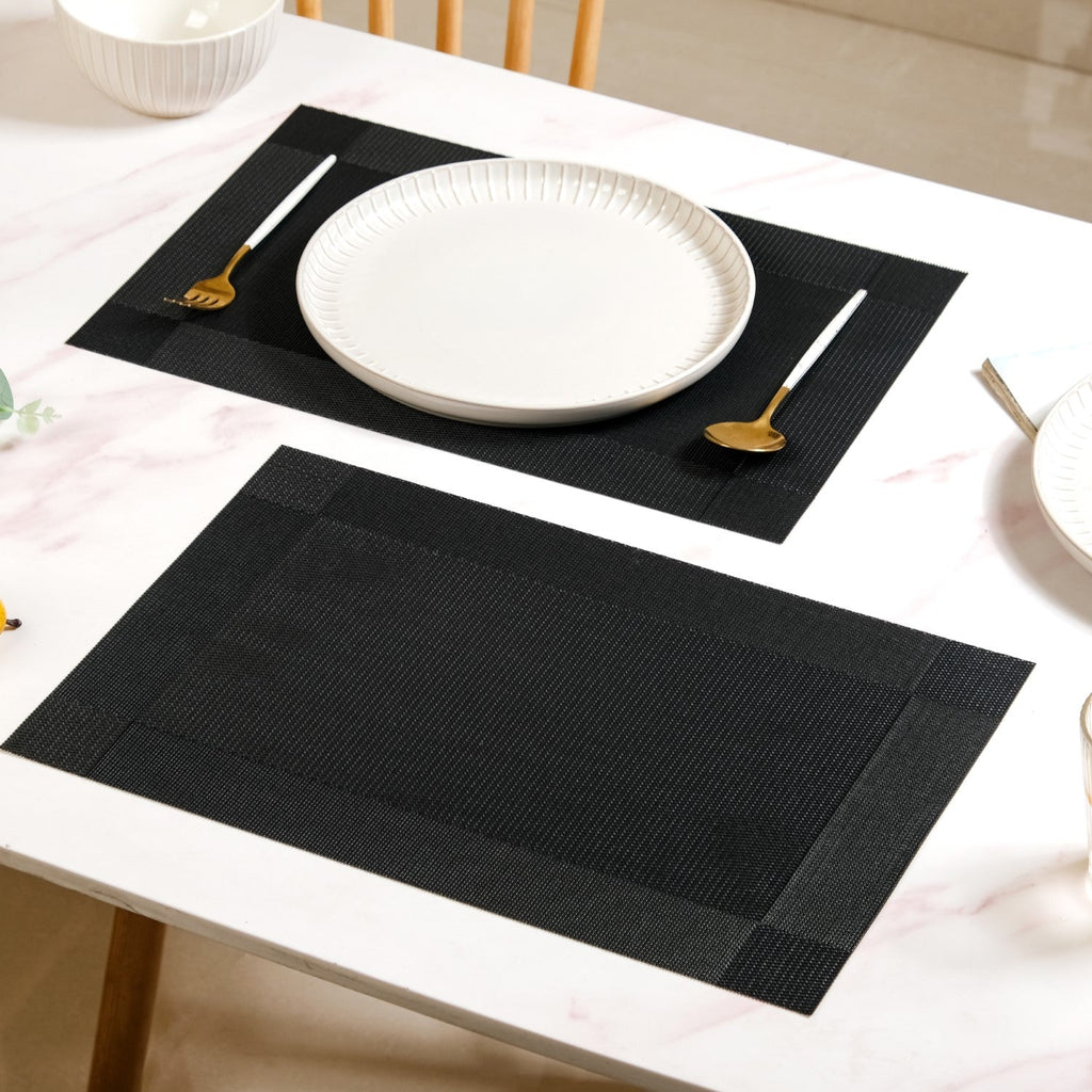 Classic Black Table Mat Set Of 6
