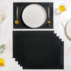 Classic Black Table Mat Set Of 6