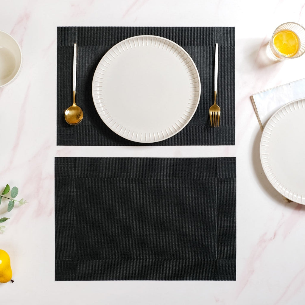 Classic Black Table Mat Set Of 6