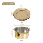 Pure Brass Patila With Lid 2000ml