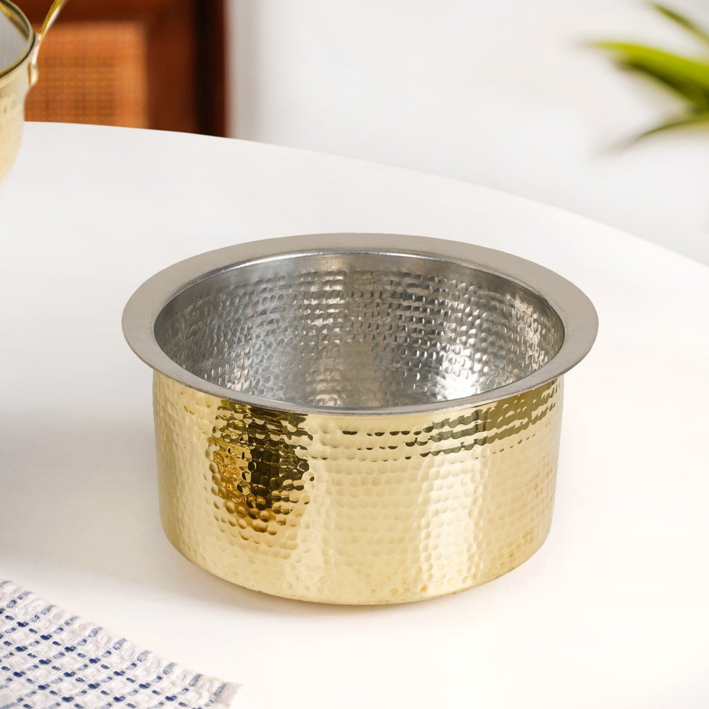 Pure Brass Patila With Lid 2000ml