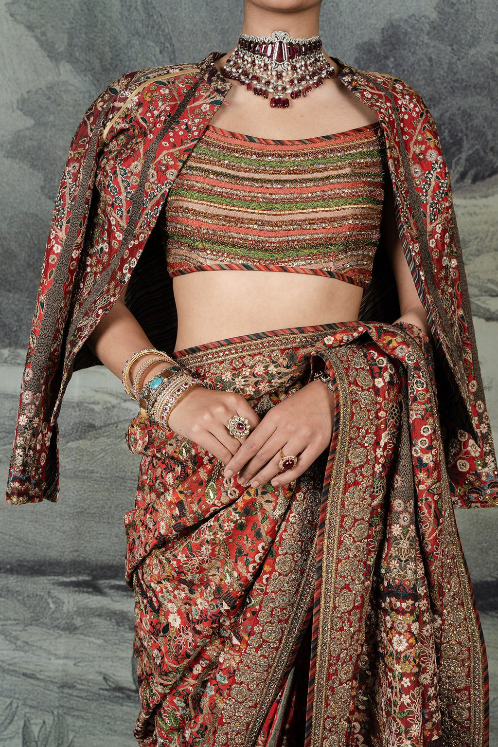 Classic Red Alika Jacket | BARODA