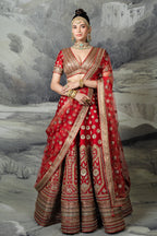 Classic Red Lehenga Set | BARODA
