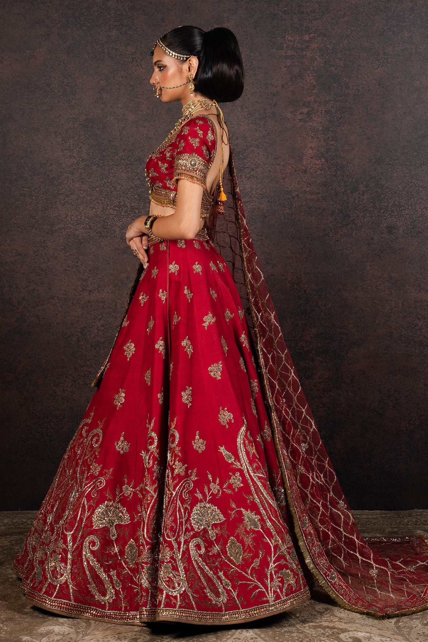Classic Red Lehenga Set | MURAQQA