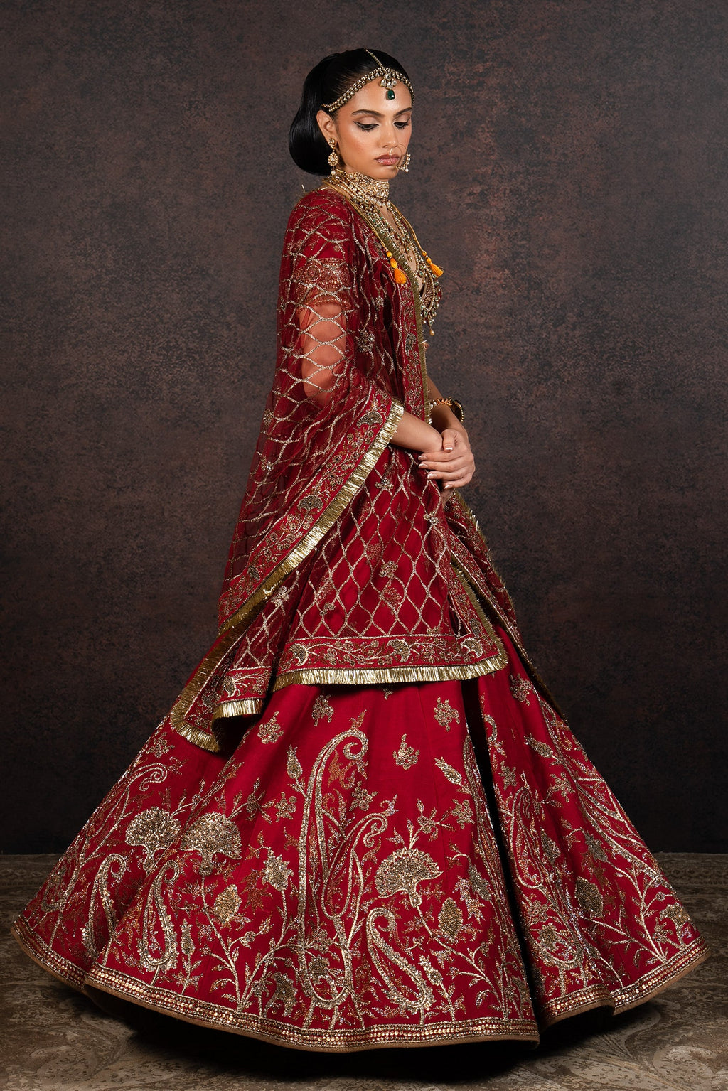 Classic Red Lehenga Set | MURAQQA