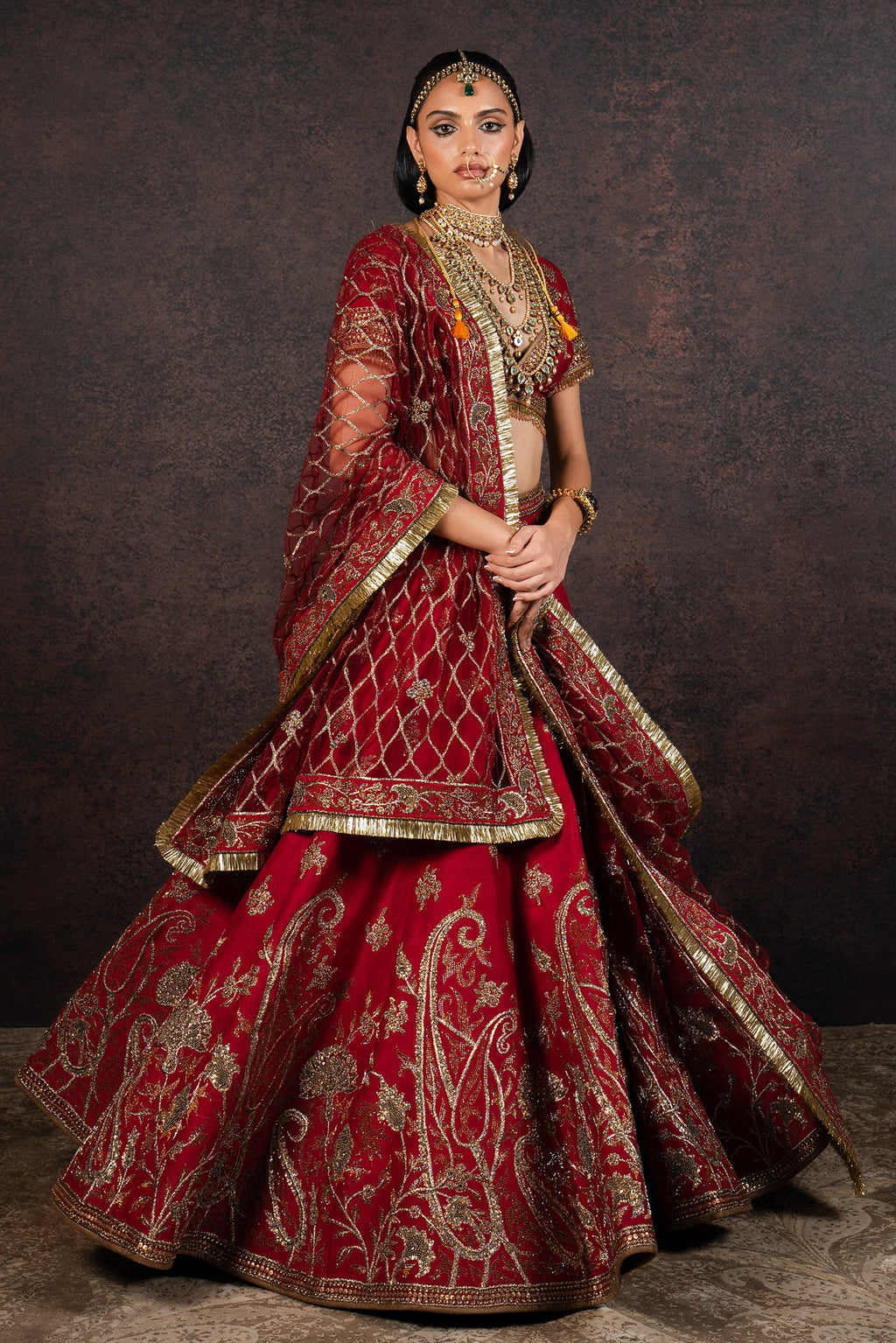 Classic Red Lehenga Set | MURAQQA