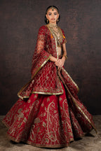 Classic Red Lehenga Set | MURAQQA