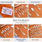 Classic Stainless Steel Cutlery Set Of 18