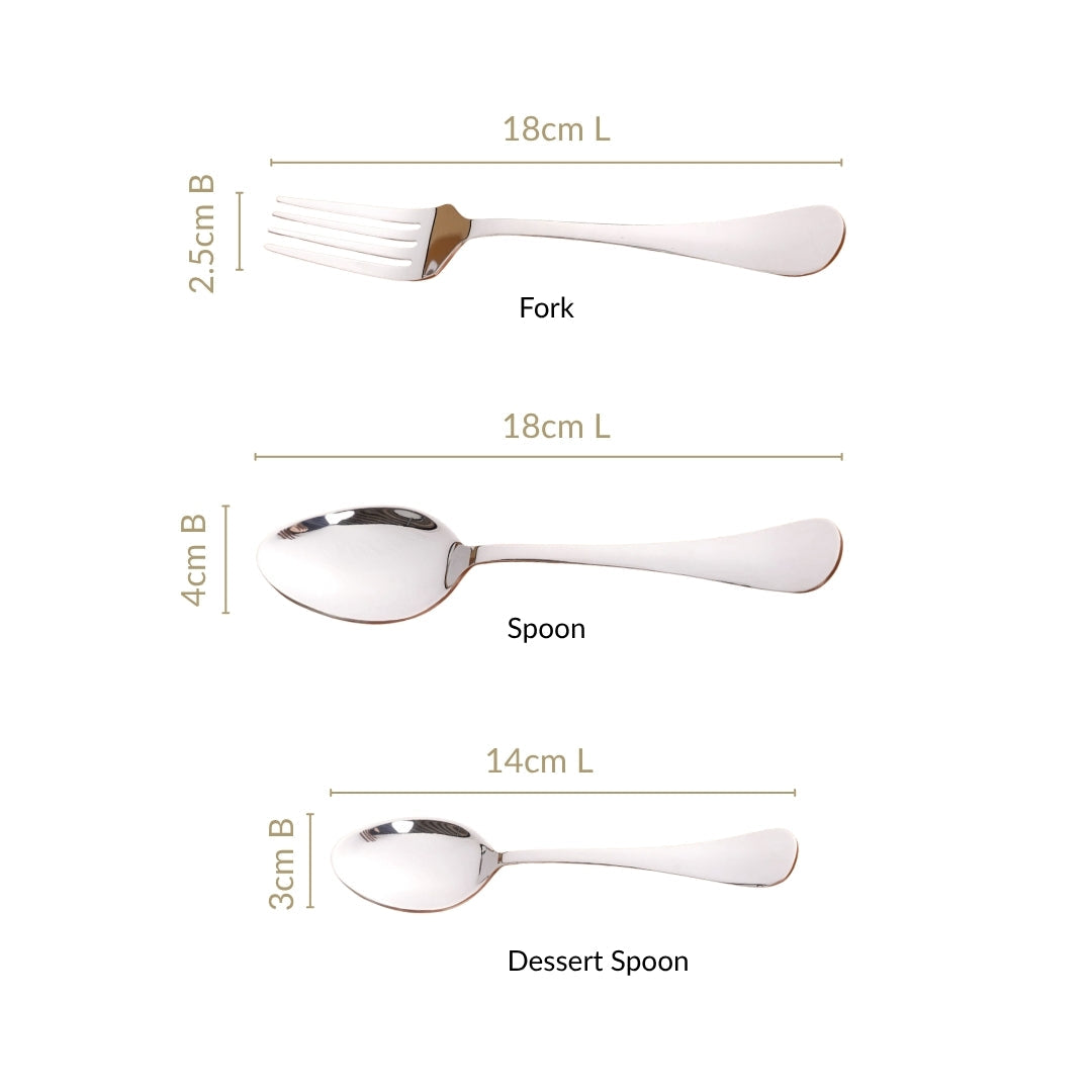 Classic Stainless Steel Cutlery Set Of 18