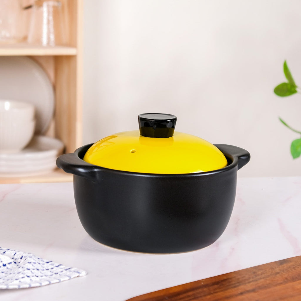 Limonelle Ceramic Cooking Casserole With Lid Flame Safe 2300ml