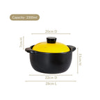 Limonelle Ceramic Cooking Casserole With Lid Flame Safe 2300ml