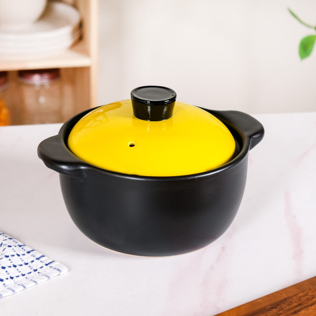 Limonelle Ceramic Cooking Casserole With Lid Flame Safe 2300ml