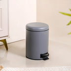 Clean Curve Metal Dustbin With Removable Bucket Grey 5000ml