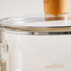 Clear Borosilicate Glass Cooking Pot With Lid 1800ml