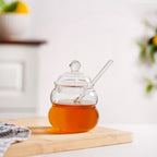 Glass Honey Jar with Dipper And Lid 300ml