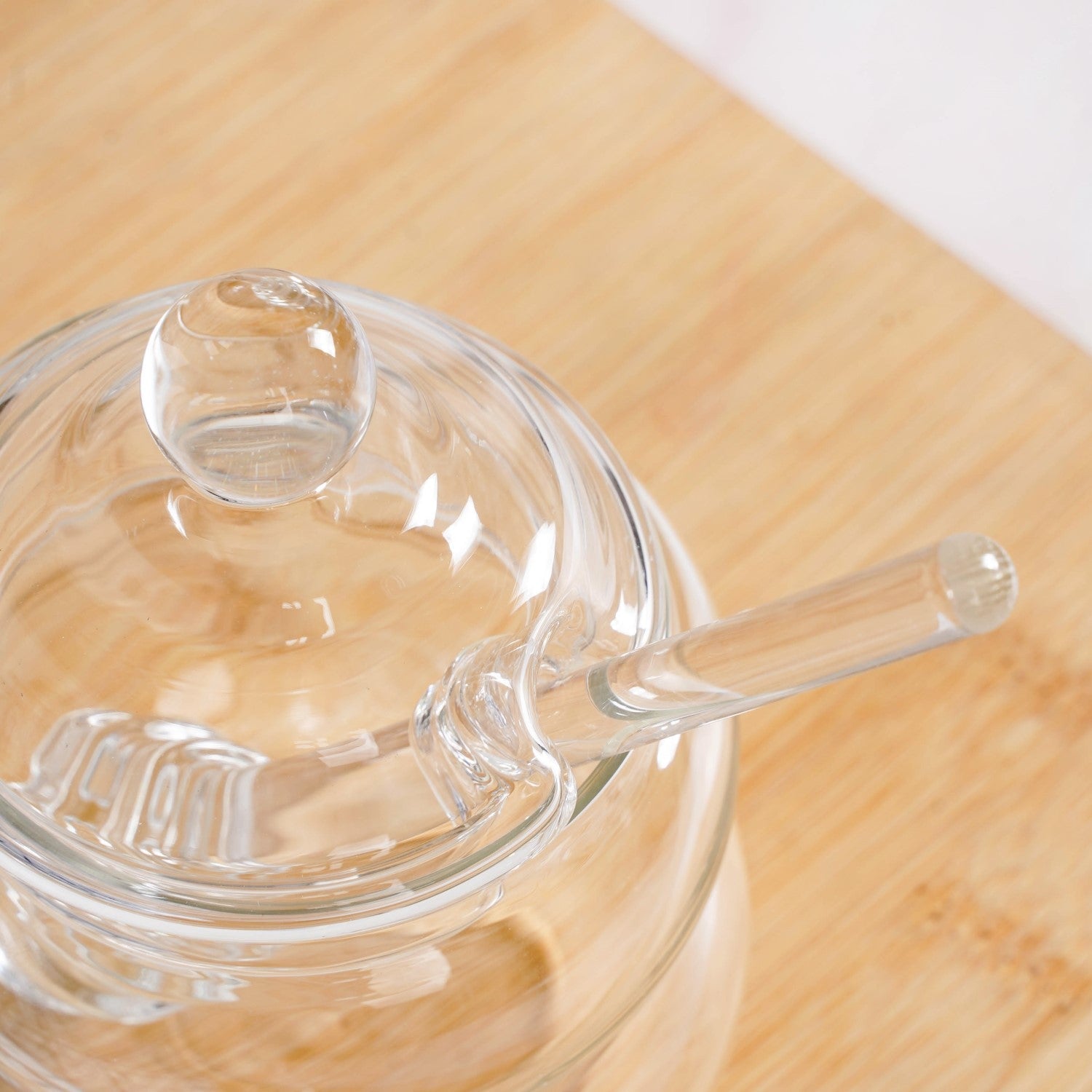 Glass Honey Jar with Dipper And Lid 300ml