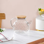 Clear Luxe Diamond Borosilicate Glass Jug 1000ml