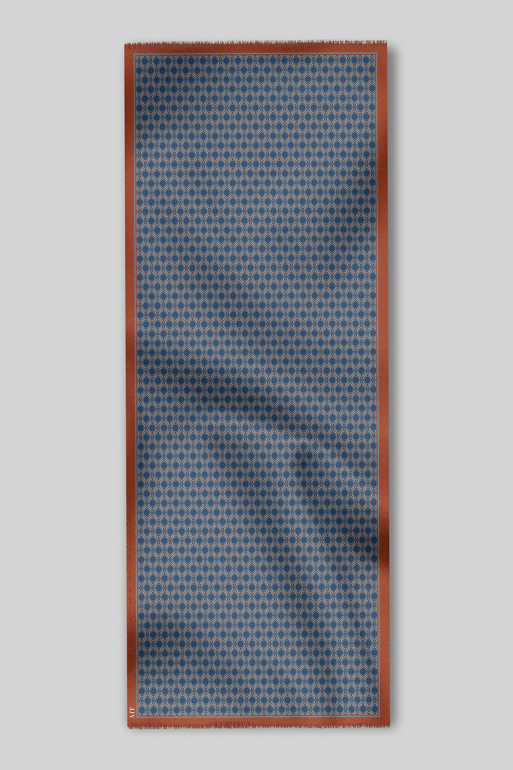 Cobalt Blue Printed Scarf