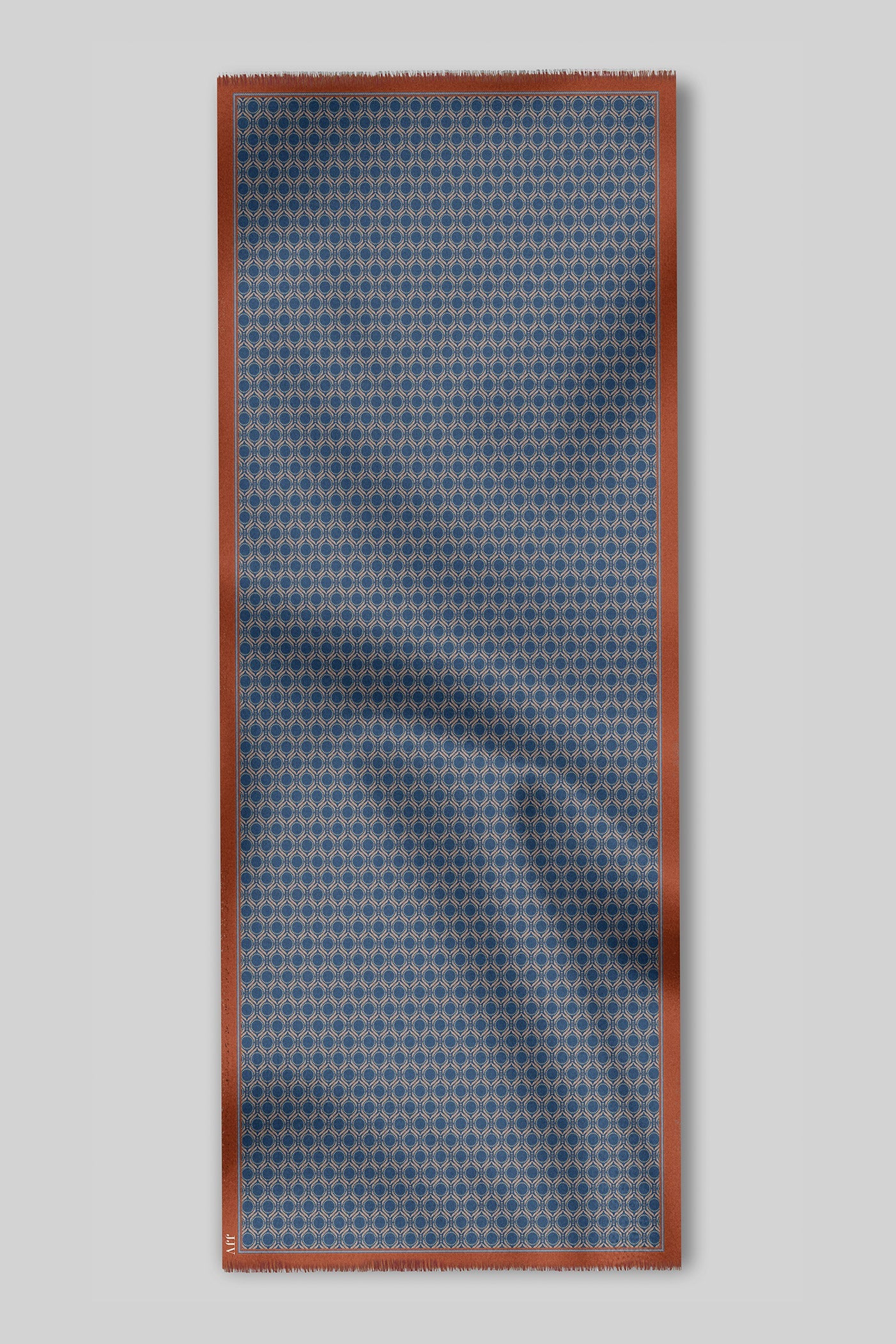 Cobalt Blue Printed Scarf