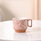 Ceramic Gaia Stackable Coffee Cup Set Of 4 250ml