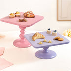 Colour Pop Square Cake Stand Set Of 2 In Pink And Lilac