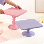 Colour Pop Square Cake Stand Set Of 2 In Pink And Lilac