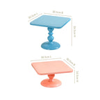 Colour Pop Square Riser Cake Stand Set Of 2 Peach Blue