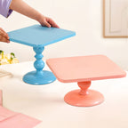 Colour Pop Square Riser Cake Stand Set Of 2 Peach Blue