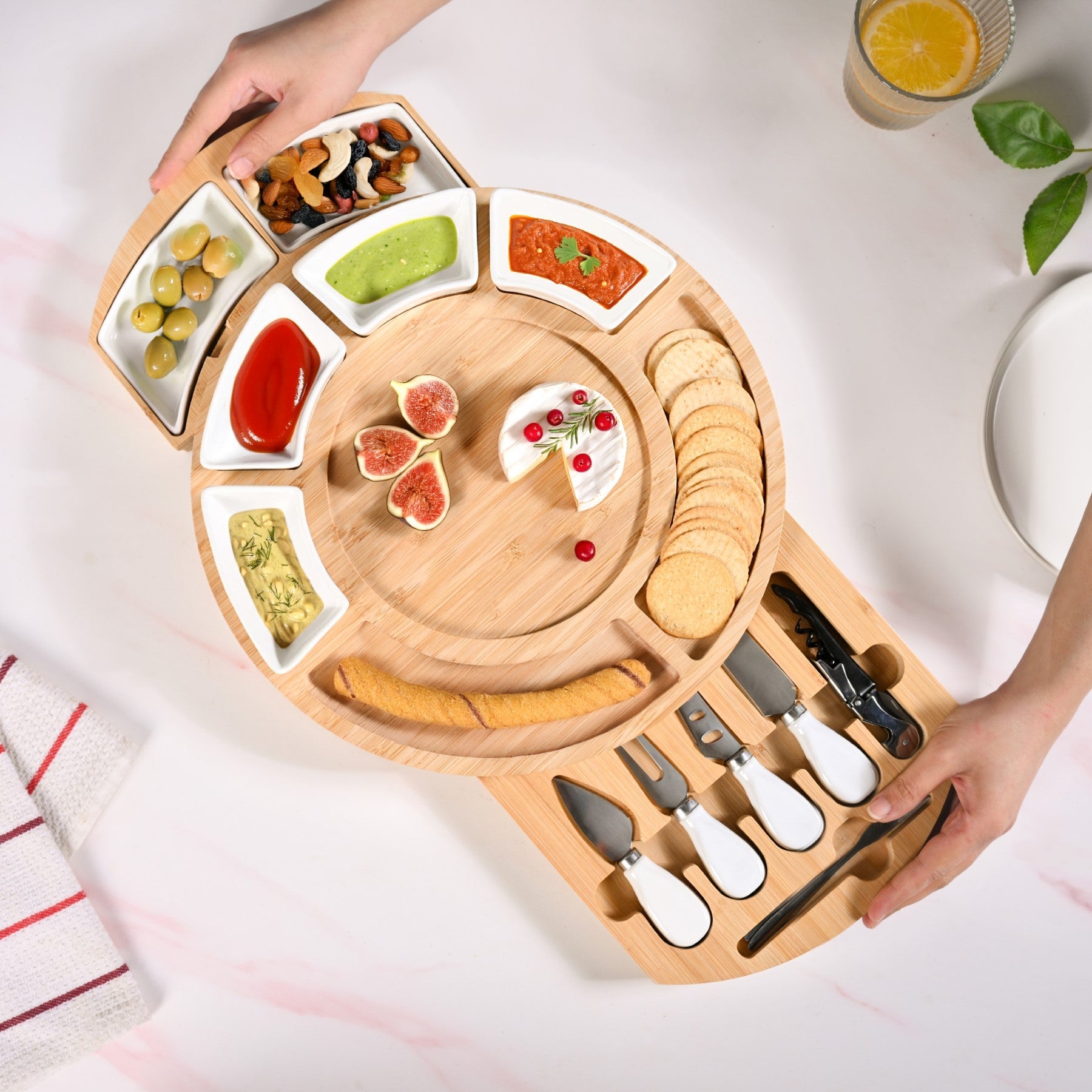 Complete Hosting Expandable Charcuterie Set Of 12