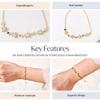 Constellation Of Stars Gold Chain Bracelet