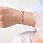 Constellation Of Stars Silver Chain Bracelet