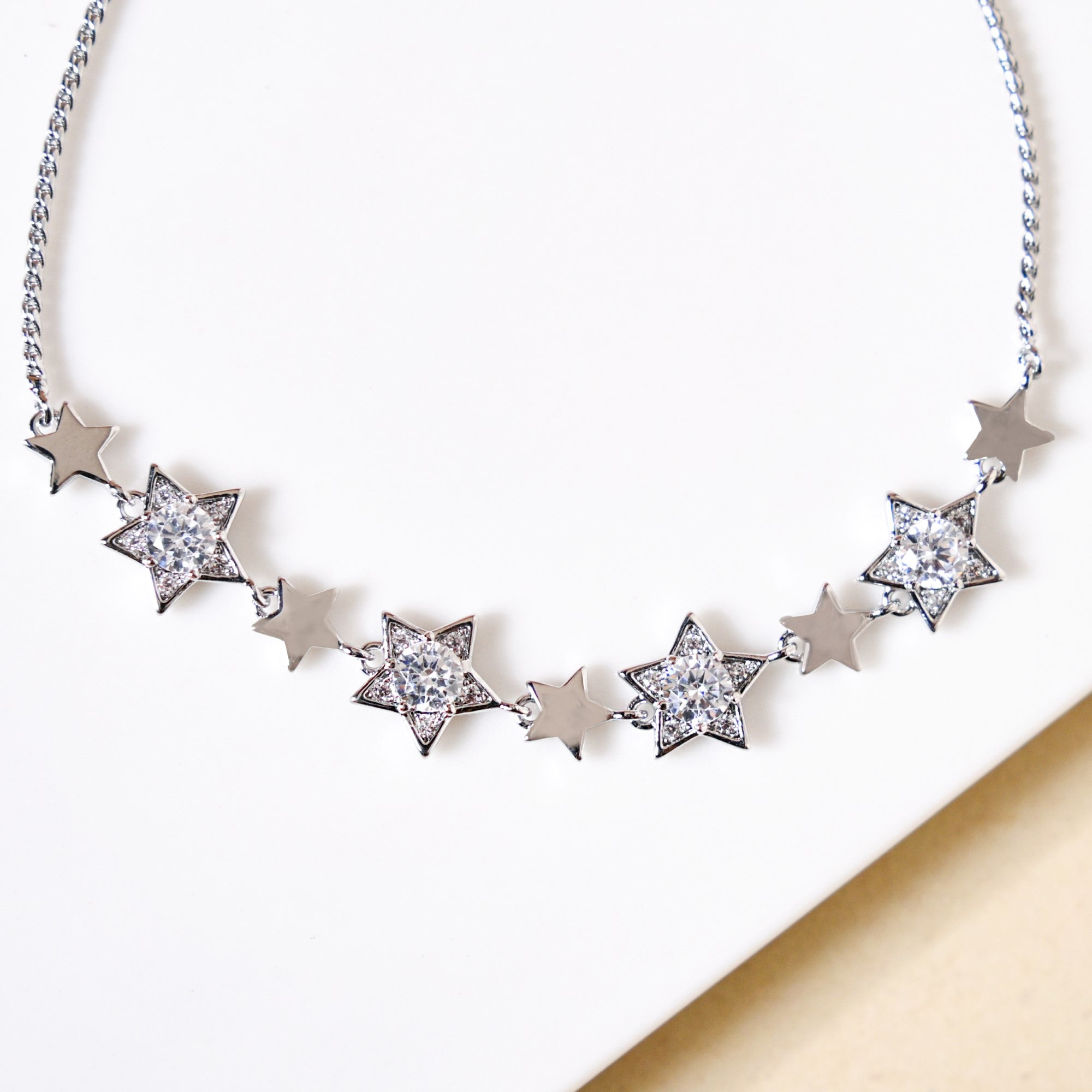 Constellation Of Stars Silver Chain Bracelet