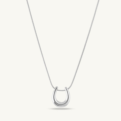 Minimal U Shaped Silver Necklace
