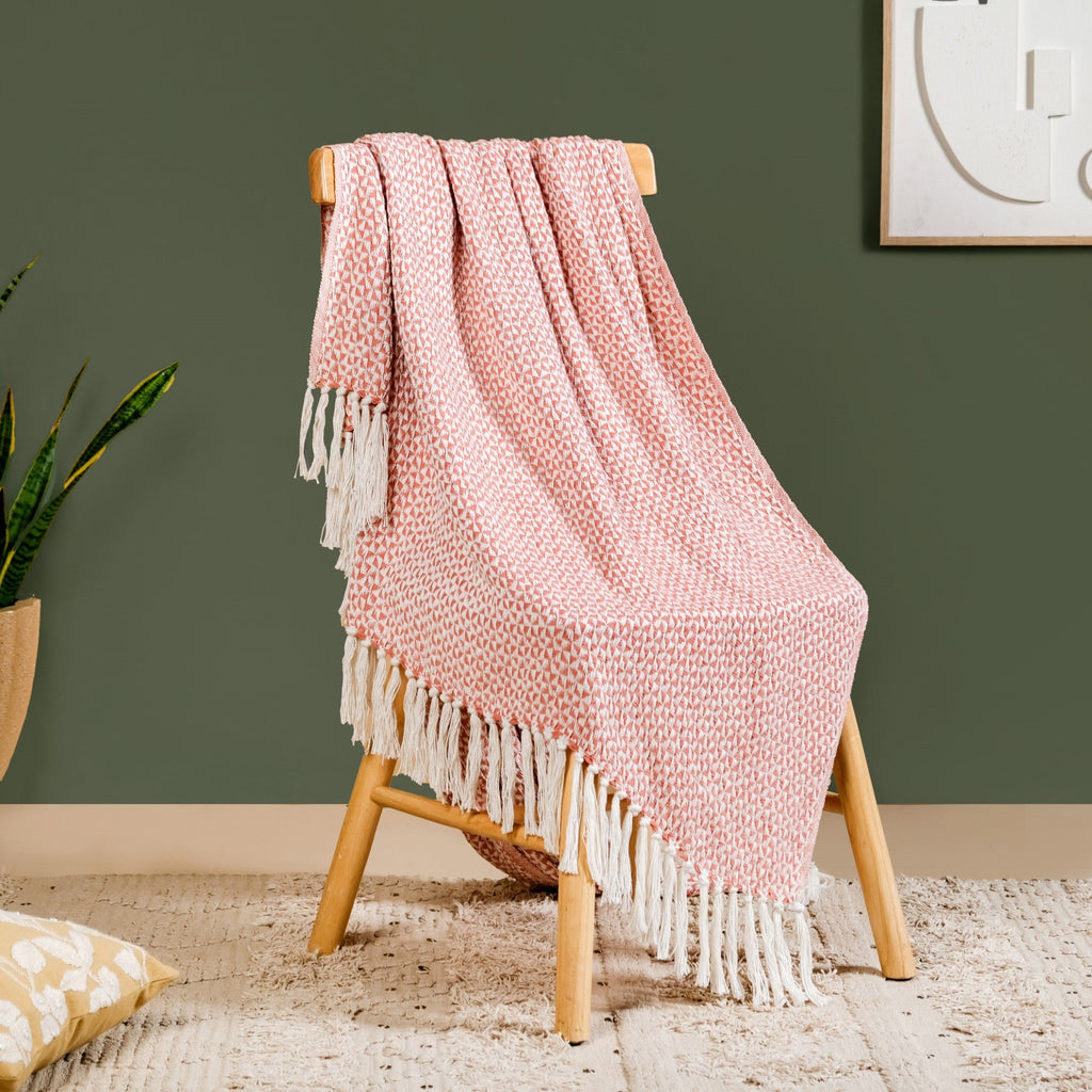 Coral Weave Pure Cotton Throw