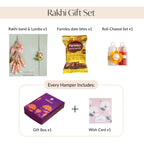 Coral Charm Rakhi Lumba Gift Set