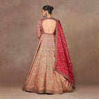 Coral Peach Anarkali Set | MURAQQA