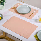 Coral Peach Weave Placemat Set Of 6