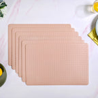 Coral Peach Weave Placemat Set Of 6