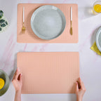 Coral Peach Weave Placemat Set Of 6