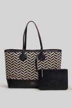 Cord Appliqué Che Tote Bag | Black