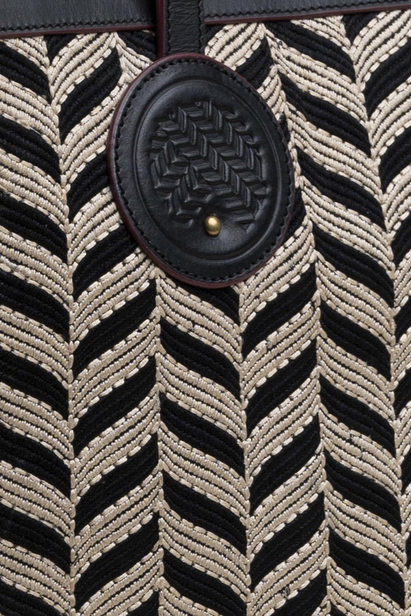 Cord Appliqué Che Tote Bag | Black