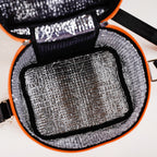 Checkered Thermal Lunch Bag Lunch Box Set Orange