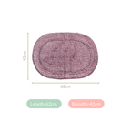 Frilled Design Soft Floor Mat Set Of 2 24x16 Inch