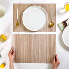 Brownish Beige Dinner Table Mat Set Of 6