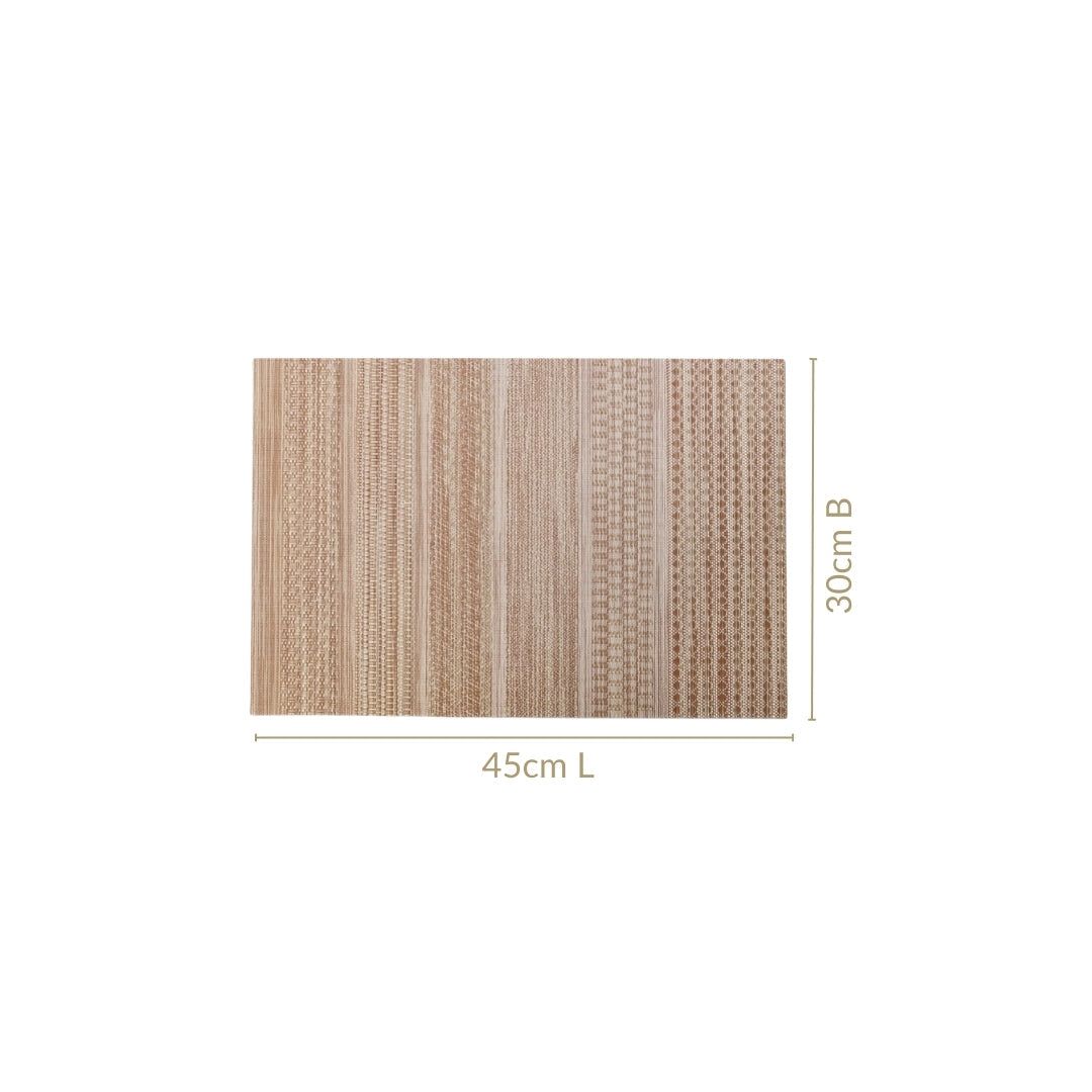 Brownish Beige Dinner Table Mat Set Of 6