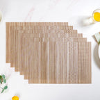 Brownish Beige Dinner Table Mat Set Of 6
