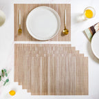 Brownish Beige Dinner Table Mat Set Of 6